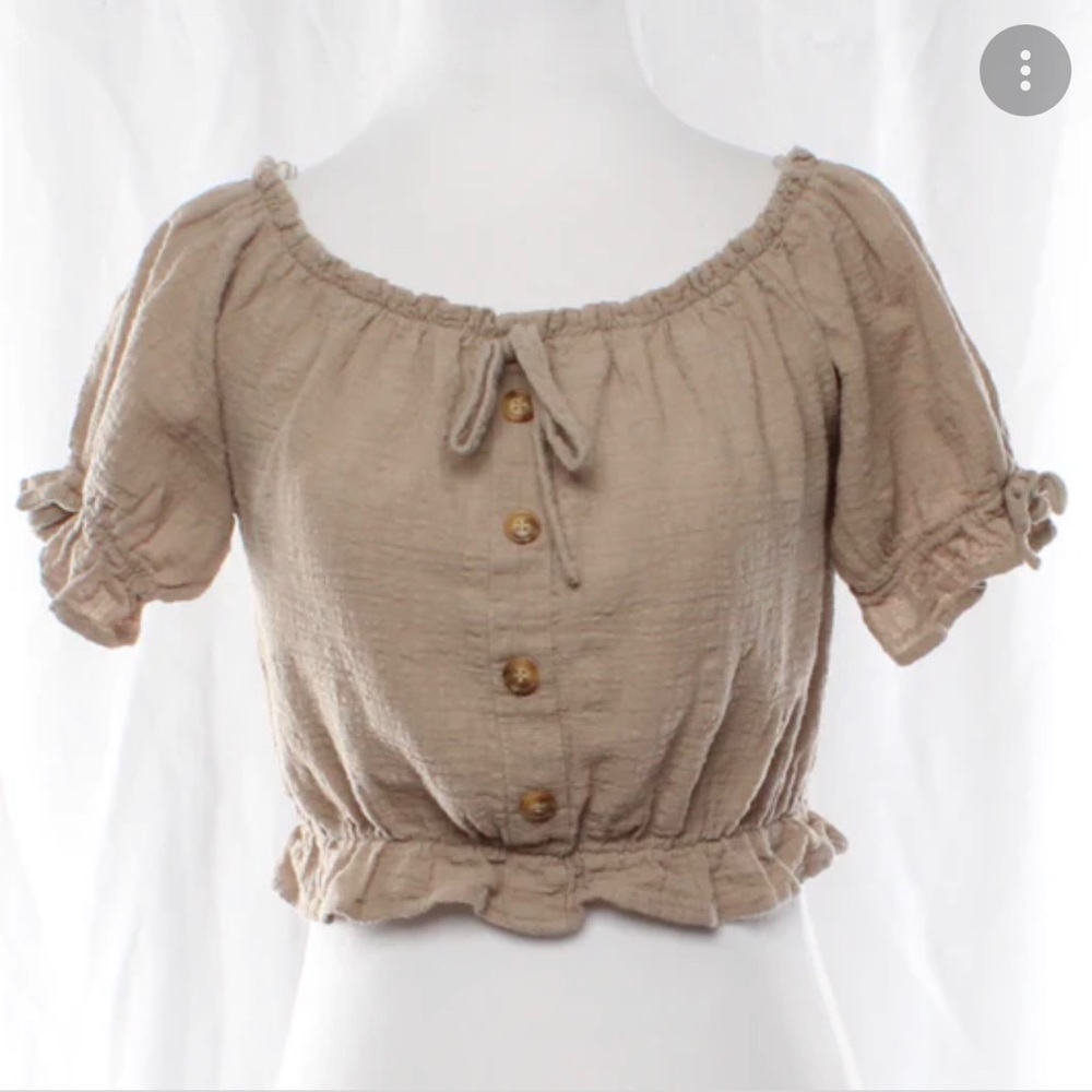 Cotton-On 100%cotton Gauze Crop Top